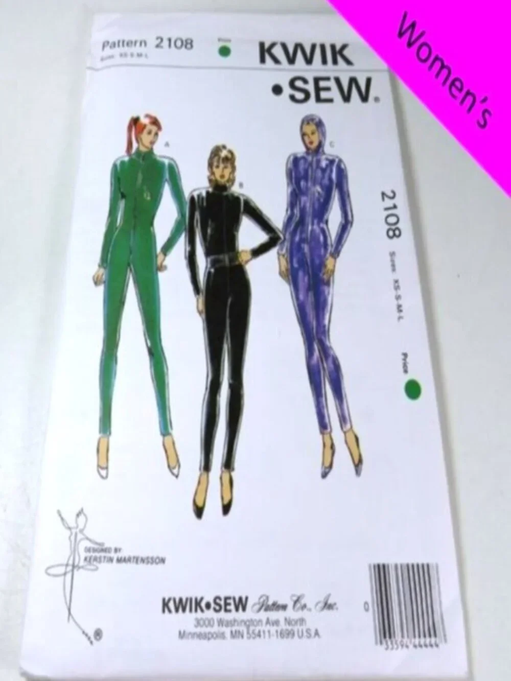 Vintage Kwik Sew 2108 | Misses' Catsuit & Bodysuit Pattern | XS-L  NEW
